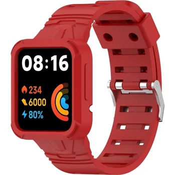 Ostatní příslušenství k chytrým hodinkám VSECHNONAMOBIL 43959 GLACIER Ochranné pouzdro s řemínkem Xiaomi Redmi Watch 2 Lite červené
