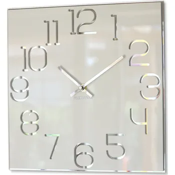 Hodiny Moderní nástěnné hodiny DIGIT bílé - 50cm