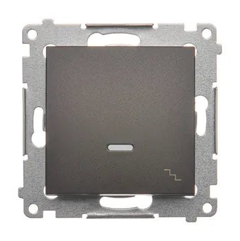 vypínač SIMON 54 DW6AL.01/46 Přepínač střídavý, s orientačním LED podsvětlením, řazení 6So, (strojek s kryte