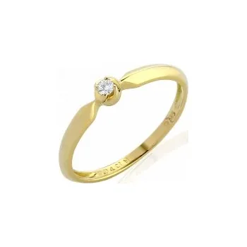 Prsten Zásnubní prsten s diamantem, žluté zlato brilianty 3811819-0-57-99 (3811819-0-57-99)