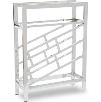 Stojan na víno Kovový regál na víno v leskle stříbrné barvě na 12 lahví Barolo – Premier Housewares ID_1587020