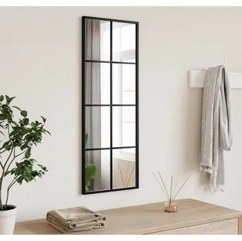 vidaXL Nástěnné zrcadlo černé 30 x 80 cm obdélník železo [358642]