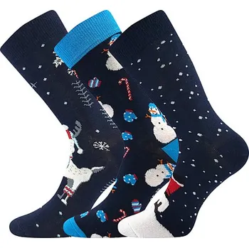 Pánské oblečení Dámské, pánské ponožky Boma - Vánoce, mix D: lama, sněhuláci, santa v komínu Barva: Mix barev, Velikost: 35-38