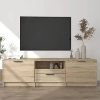 Televizní stolek vidaXL TV skříňka 140 x 35 x 40 cm kompozitní dřevo [811452] Barva: dub sonoma