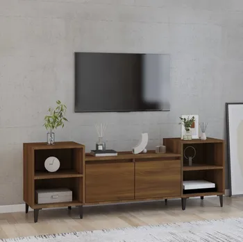 Televizní stolek vidaXL TV skříňka 160 x 35 x 55 cm kompozitní dřevo [821197] Barva: hnědý dub