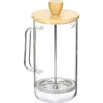 Vivalto Skleněná čajová konvice, bambusové víko, 600 ml