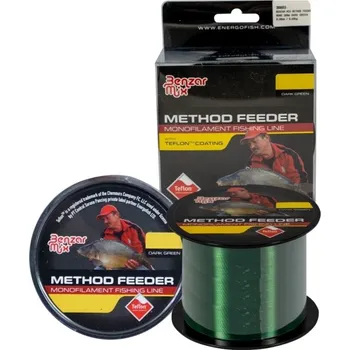 Rybářský vlasec BENZAR MIX - Vlasec Method Feeder Mono Zelený 0,22 mm 600 m