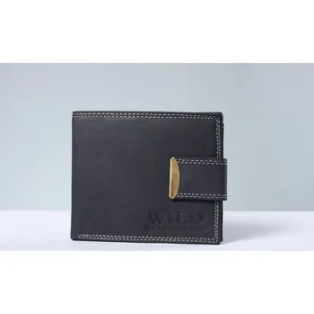 Wild Things Only Kožená peněženka pánská, černá, broušený povrch, 964