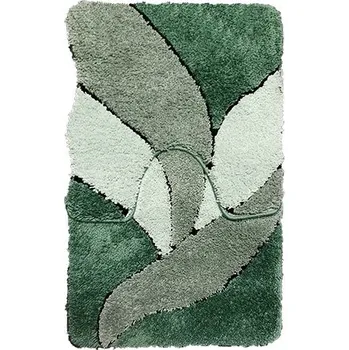 Koupelnová předložka Koupelnová předložka JACARD zelená 50x80 cm + 50x50 cm výkroj
