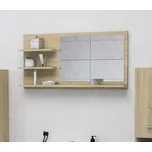 vidaXL Koupelnová skříňka se zrcadlem 90x11x45 cm kompozit [805022] Barva: dub sonoma