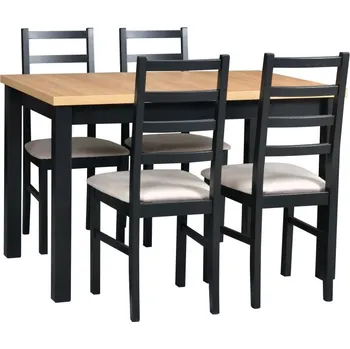 Jídelní set Jídelní set 4+1 Augustýn Vyberte Tkaninu:: Tkanina 26, Vyberte Moření:: Deska grandson, ostatní bílé