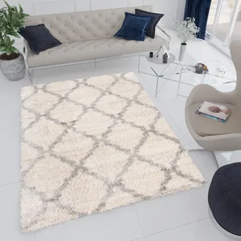 Koberec Moderní koberec Versay Shaggy - tvary 2 - béžový Rozměr koberce: 80x150 cm