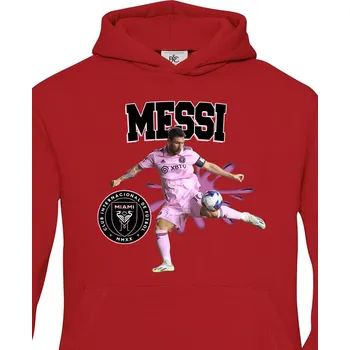 Chlapecká mikina Dětská mikina Lionel Messi, Barva Červená, Velikost 158-164, Canvas Dětská mikina Bezvatriko.cz 2033 - 2x98