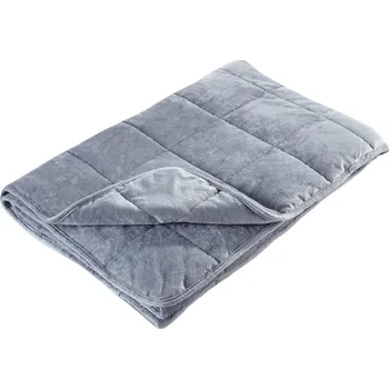 Těžká relaxační deka 135 x 200 cm šedá přikrývka Těžká relaxační deka 135 x 200 cm šedá