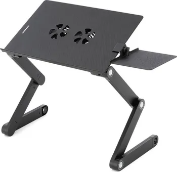 Notebookový stůl s USB a chlazením 42 x 28 cm černý