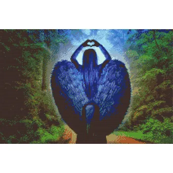 Diamantové malování Diamantové malování - Anděl šířící lásku Velikost: 40x60cm, Rámování: Pouze srolované plátno, Diamanty: Kulaté