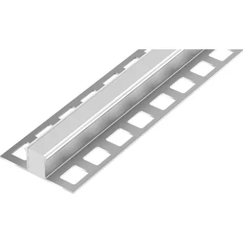 ukončovací lišta ACARA DL7/5 dilatační lišta s výplní, hliník + PU bílá, 11 mm, 2,5 m AADA 1130-PUF
