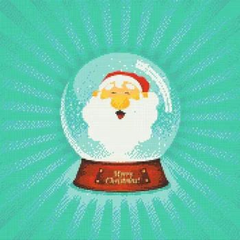 Diamantové malování Diamantové malování - Těžítko - Santa Velikost: 50x50cm, Rámování: Pouze srolované plátno, Diamanty: Kulaté