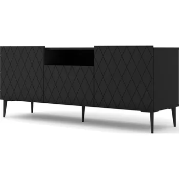 Televizní stolek ARTBm TV stolek DIUNA 145 2D1K | černý mat Provedení: Černý mat / černé nohy