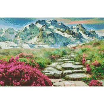 Diamantové malování Diamantové malování - Horská stezka Velikost: 40x60cm, Rámování: Pouze srolované plátno, Diamanty: Čtvercové
