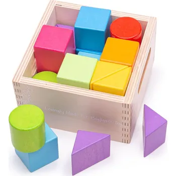 Dřevěná hračka Bigjigs Toys Bigjigs Baby První dřevěné kostky set 17 kusů