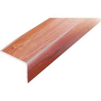 Podlahová lišta ACARA AP2 schodová lišta samolepící, hliník + dýha lakovaná bambus tm., 10x25 mm, 2,5 m AHD L2563/10-SK