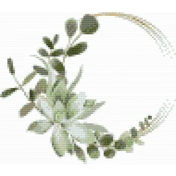 Diamantové malování Diamantové malování - Eukalyptus Velikost: 30x30cm, Rámování: Pouze srolované plátno, Diamanty: Čtvercové