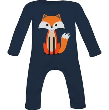 Kojenecký body Dětské body Long s potiskem Sedící lištička dětské