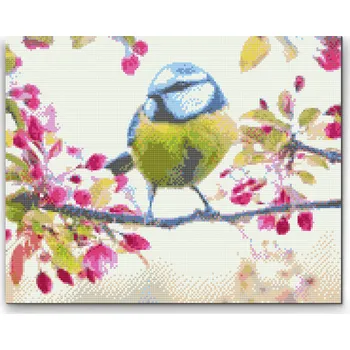 Diamantové malování Diamantové malování - Ptáček Velikost: 30x40cm, Rámování: Pouze srolované plátno, Diamanty: Kulaté