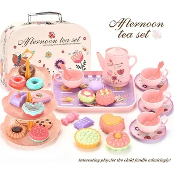 Dětská kuchyňka Čína Čajový set pro děti - růžový