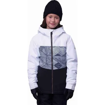 Dívčí bunda 686 bunda - Girls Athena Insulated Jacket White Geo Colorblock (WGCB)