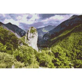 Diamantové malování Diamantové malování - Orsomarso, Kalábrie Velikost: 40x60cm, Rámování: Pouze srolované plátno, Diamanty: Kulaté