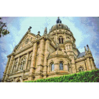 Diamantové malování Diamantové malování - Kostel Christ Mainz Velikost: 40x60cm, Rámování: Pouze srolované plátno, Diamanty: Čtvercové