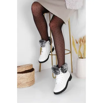 Dámská zimní obuv Cathay moda Farmářky s kožíškem 3115-3WH.B Velikost: 39