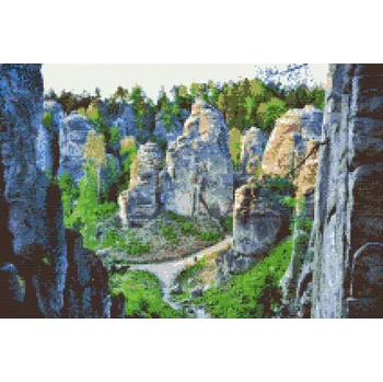 Diamantové malování - Prachovské skály Velikost: 40x60cm, Rámování: Pouze srolované plátno, Diamanty: Čtvercové