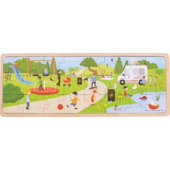 Puzzle Bigjigs Toys Puzzle V parku