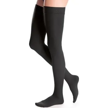 Dámské punčochy Stehenní punčochy s lemem MAXIS MICRO (II.KT)—Velikost 5, barva černá, délka krátká, se špicí