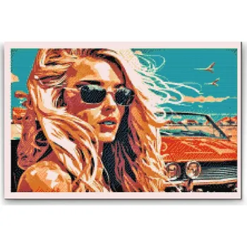Diamantové malování Diamantové malování - Smyslná blondýna Velikost: 40x60cm, Rámování: Pouze srolované plátno, Diamanty: Čtvercové