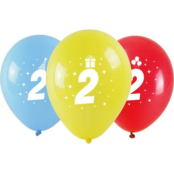 Balónek Kozák Svitavy s. r. o. Balónky s potiskem čísla 2, 3ks