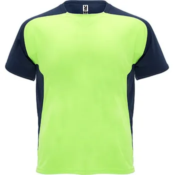 Pánské tričko Roly Bugatti Pánské funkční tričko CA6399 Fluor Green 222-Navy Blue 55 L