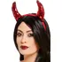 Karnevalový doplněk Smiffys Čertovské rohy s měnícími flitry červené/stříbrné