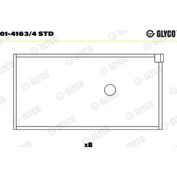 Ojnice Ojniční ložisko GLYCO 01-4163/4 STD