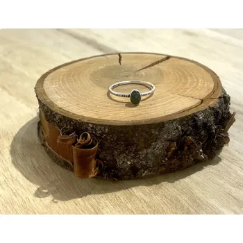 Prsten Stříbrný prsten Olivín - MarulArt - Velikost prstenu 56