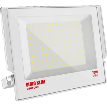 CENTURY LED reflektor SIRIO SLIM BÍLÝ 70W 4000K 110d 230x270x28mm IP66 IK08