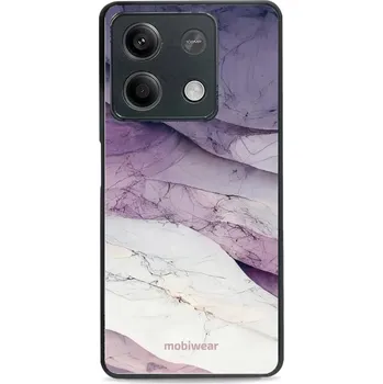 Pouzdro na mobilní telefon Lesklý kryt Mobiwear Glossy - Xiaomi Redmi Note 13 5G - G028G - Bílý a fialový mramor (Prémiové lesklé pouzdro, obal, kryt Mobiwear Glossy na mobil Xiaomi Redmi Note 13 5G - G028G - Bílý a fialový mramor, materiál Plast + TPU silikon - krytí po všech)