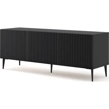 Televizní stolek ARTBm TV stolek RAVENNA B 3D 150 | černá matná Provedení: Černý mat / černé nohy