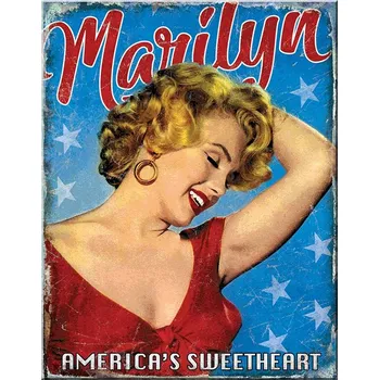 Plechová cedule Plechová cedule Marilyn Monroe Sweetheart 40 cm x 32 cm