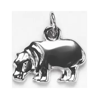 Přívěsek Stříbrný přívěsek hroch - P785 (Stříbrný hroch)