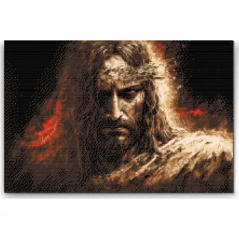Diamantové malování Diamantové malování - Ježíš s trnovou korunou Velikost: 40x60cm, Rámování: Pouze srolované plátno, Diamanty: Čtvercové