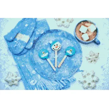 Diamantové malování Diamantové malování - Vánoční pozadí 3 Velikost: 40x60cm, Rámování: Pouze srolované plátno, Diamanty: Kulaté